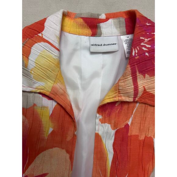 Alfred Dunner Spring Flower Jacket Size 12 casual, beachside, spring, cruise - Picture 3 of 4